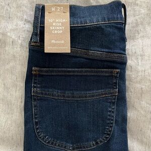 NWT Madewell 10" High Rise Skinny Crop